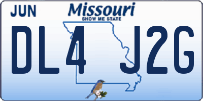 MO license plate DL4J2G
