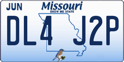 MO license plate DL4J2P