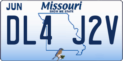 MO license plate DL4J2V