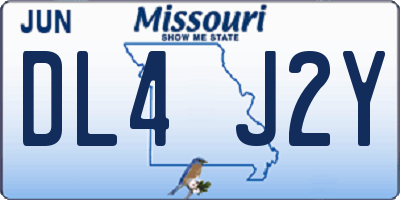 MO license plate DL4J2Y