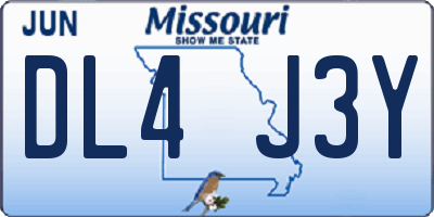 MO license plate DL4J3Y