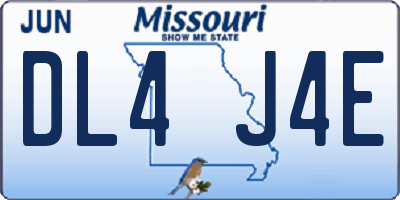 MO license plate DL4J4E