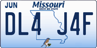 MO license plate DL4J4F