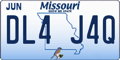MO license plate DL4J4Q