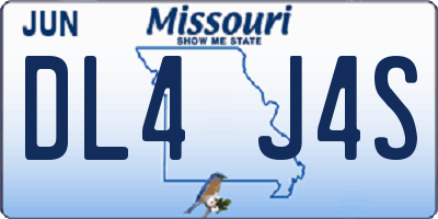 MO license plate DL4J4S