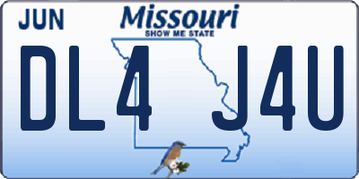 MO license plate DL4J4U