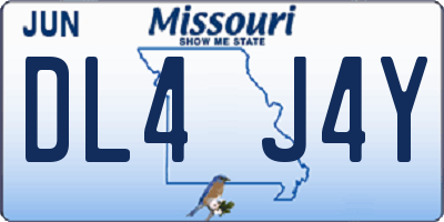 MO license plate DL4J4Y