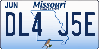 MO license plate DL4J5E