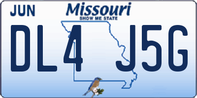 MO license plate DL4J5G