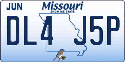 MO license plate DL4J5P
