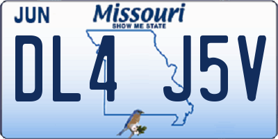 MO license plate DL4J5V