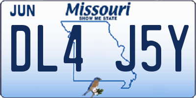 MO license plate DL4J5Y