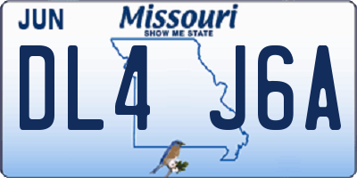 MO license plate DL4J6A