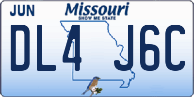 MO license plate DL4J6C