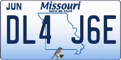 MO license plate DL4J6E