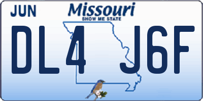 MO license plate DL4J6F