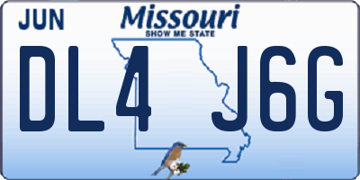 MO license plate DL4J6G