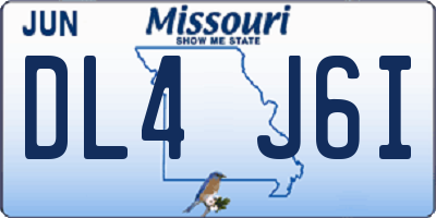 MO license plate DL4J6I