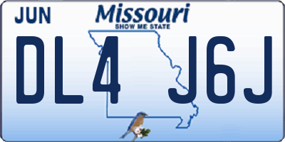 MO license plate DL4J6J