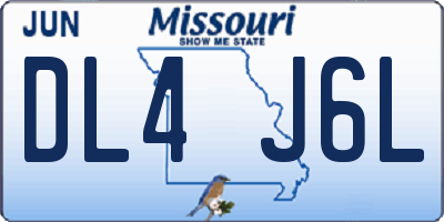 MO license plate DL4J6L