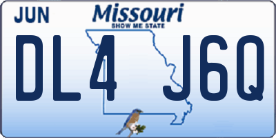 MO license plate DL4J6Q