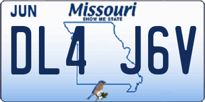 MO license plate DL4J6V