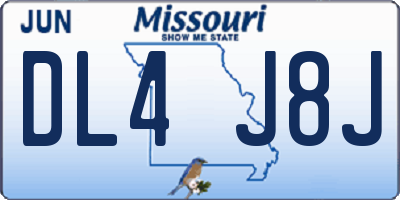 MO license plate DL4J8J