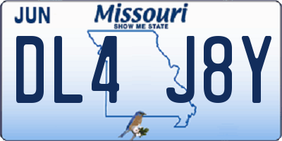 MO license plate DL4J8Y