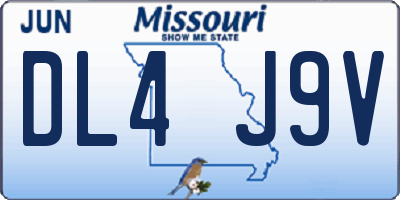 MO license plate DL4J9V
