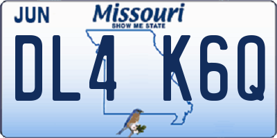 MO license plate DL4K6Q