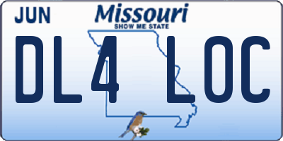 MO license plate DL4L0C