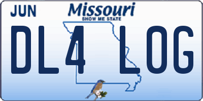 MO license plate DL4L0G