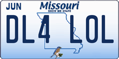 MO license plate DL4L0L