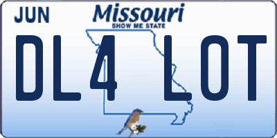 MO license plate DL4L0T