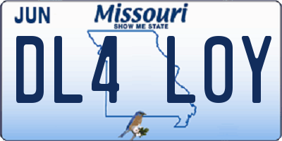 MO license plate DL4L0Y