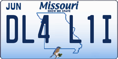 MO license plate DL4L1I