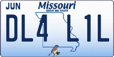 MO license plate DL4L1L