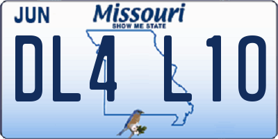 MO license plate DL4L1O