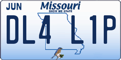 MO license plate DL4L1P