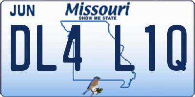 MO license plate DL4L1Q