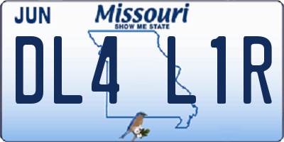 MO license plate DL4L1R