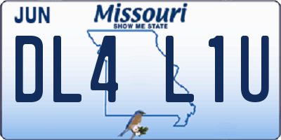 MO license plate DL4L1U