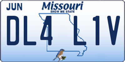 MO license plate DL4L1V