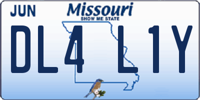 MO license plate DL4L1Y