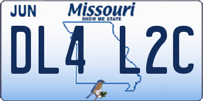 MO license plate DL4L2C