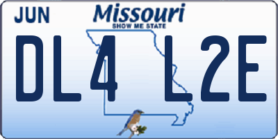 MO license plate DL4L2E