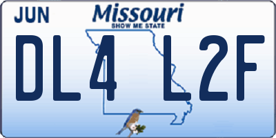 MO license plate DL4L2F