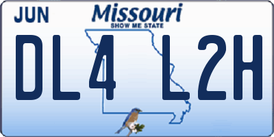 MO license plate DL4L2H