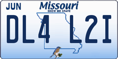 MO license plate DL4L2I