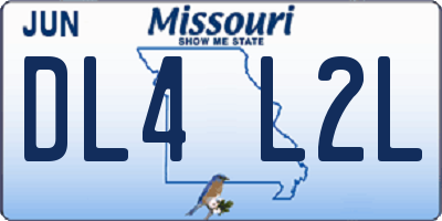MO license plate DL4L2L